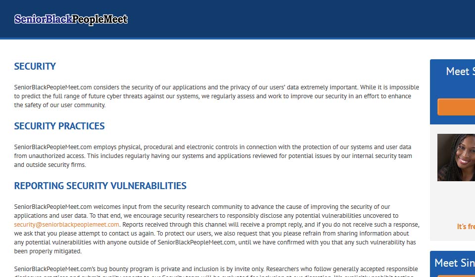 Políticas de seguridad del sitio web