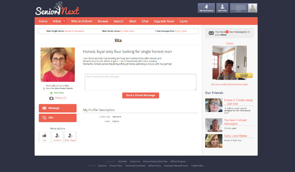 Comment un membre peut-il filtrer ses messages sur Senior Next ?